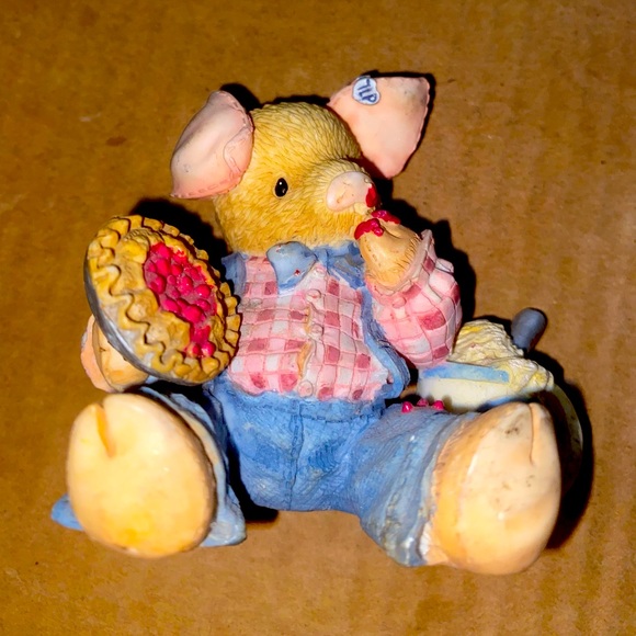 This Little Piggy~Enesco Figurine "Don't Worry Be Sloppy" 1996 by Mary Rhyner - Picture 4 of 6